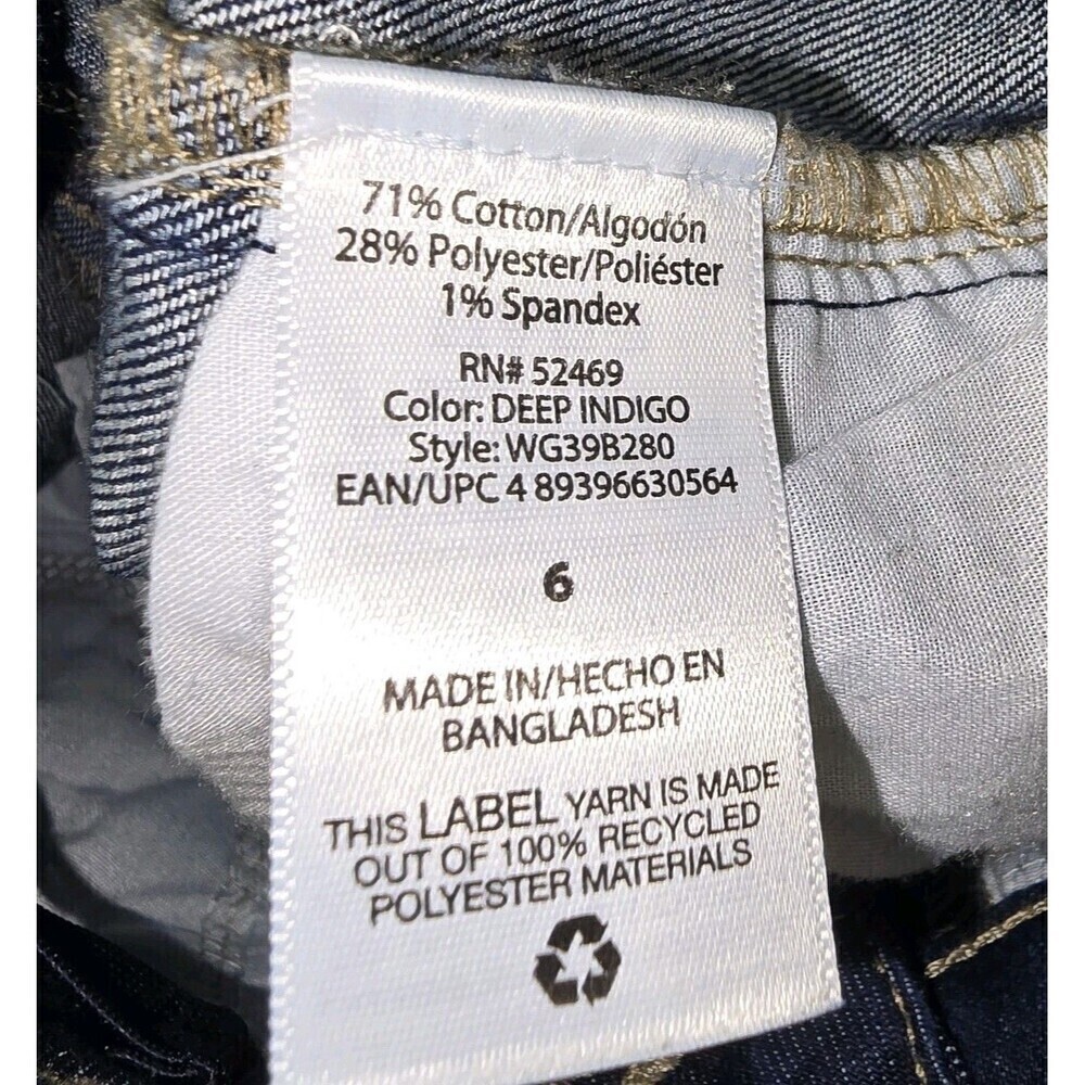 Wonder Nation Slim Girls Size 6 Stretch Denim Blue Jeans (C2) - Picture 6 of 6